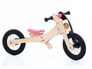 Odrážedlo/tříkolka TRYBIKE 4v1 12" Wood Pink