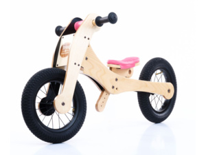 Odrážedlo/tříkolka TRYBIKE 4v1 12" Wood Pink