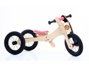 Odrážedlo/tříkolka TRYBIKE 4v1 12" Wood Pink
