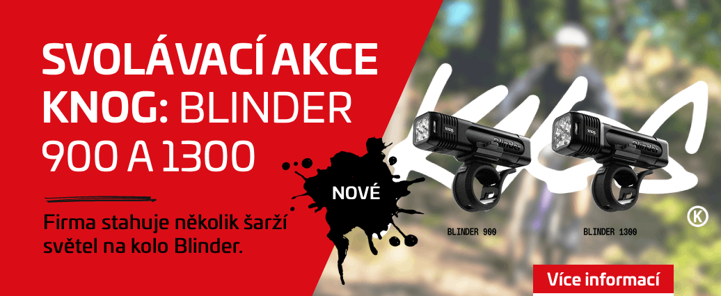 Svolávací akce Knog. Firma stahuje několik šarží světel Blinder 900 a Blinder 1300