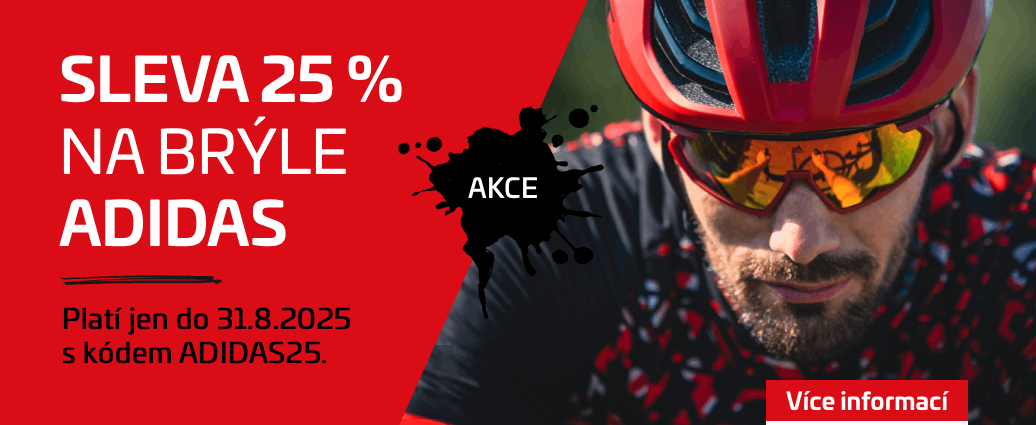 Extra sleva 25 % na brýle Adidas. Platí na sportovní, fashion i dioptrické modely vč. již zlevněných