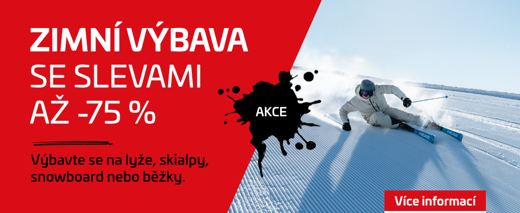 Zimní výbava se slevami až 75 %. Teď je správný čas vybavit se na lyže, běžky, snowboard nebo skialpy