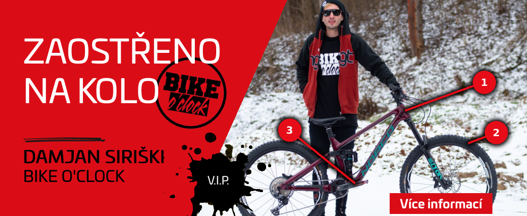 Zaostřeno na kolo Damjana Siriškiho. It's Norco O'Clock