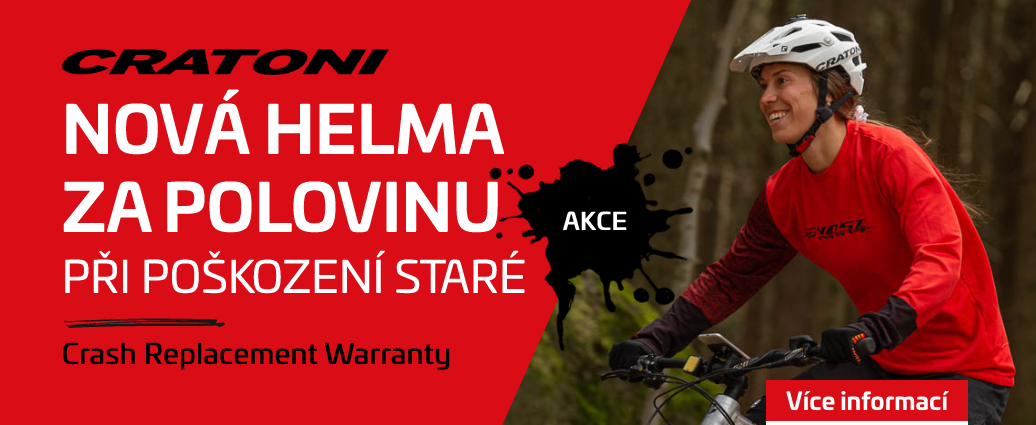 U Cratoni máte novou helmu za polovinu v případě poškození té staré