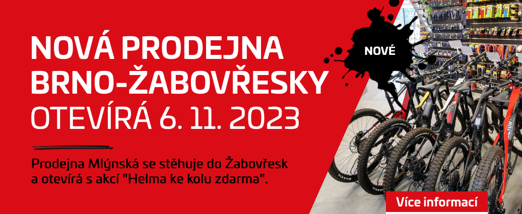 Prodejna Brno-Mlýnská se stěhuje do Žabovřesk. Otevírá 6. 11. 2023 s akcí Helma ke kolu zdarma